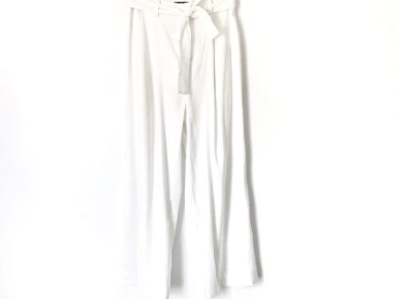 Laundry White Paperbag Waist Cropped Wide Leg Pants- Size 2 (Inseam 22.5”) For Sale