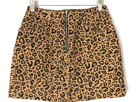 Vestique Animal Print Denim Skirt with Front Zipper NWT- Size S Hot on Sale