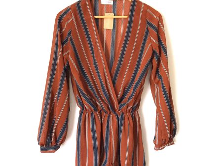 Vestique Rust Blue Striped Romper NWT- Size S Supply