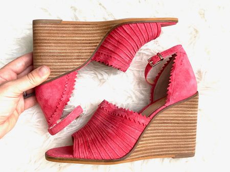 Vince Camuto Pink Suede Wedge Heels- Size 7 (LIKE BRAND NEW) Supply