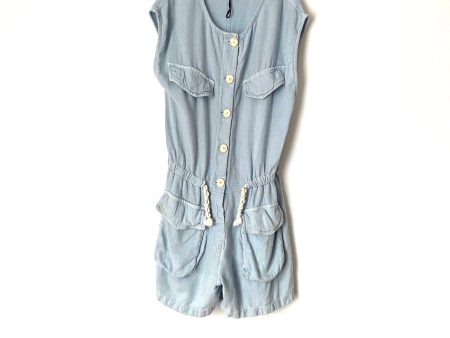 Zara Kids Blue Button Up Romper- Size Girl s 10 Online Hot Sale