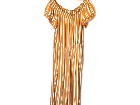 Xhilaration Striped Off the Shoulder Jumpsuit- Size XXL on Sale