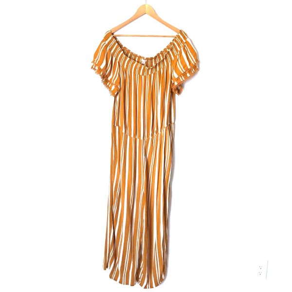 Xhilaration Striped Off the Shoulder Jumpsuit- Size XXL on Sale