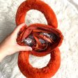 A New Day Burnt Orange Faux Fur Handbag with Detachable Crossbody Strap NWT Cheap