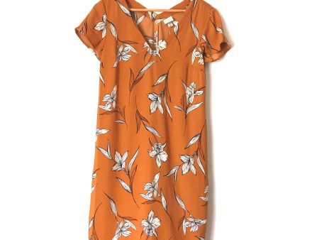 A New Day Orange Floral Cap Sleeve Dress- Size XS on Sale