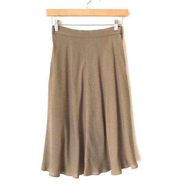 Anne Klein Beige Silk Skirt- Size 4 Hot on Sale