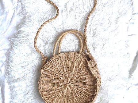 No Brand Circle Wicker Crossbody Handbag Online Hot Sale