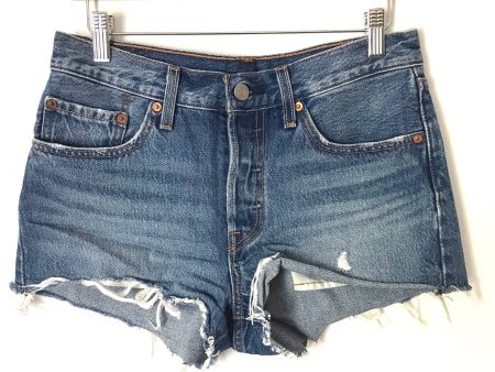 Levi Strauss 501 Denim Dark Wash Cutoff Shorts- Size 26 Sale