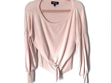 Express Pink Front Corset Tie Knit Sweater- Size S Fashion