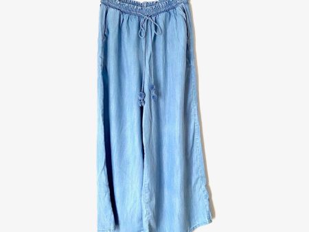 Matilda Jane Chambray Drawstring Wide Leg Pants NWT- Size S (Inseam 26”) Online Sale