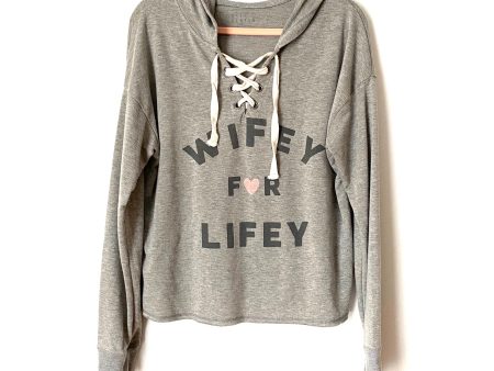 Love & Cherish  Wifey For Lifey  Hooded Sweatshirt- Size L For Discount