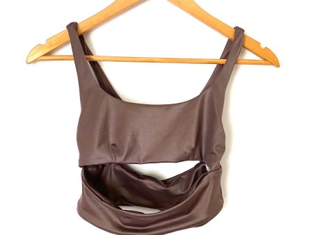 Alo Yoga Bronze Split Sports Bra- Size S on Sale