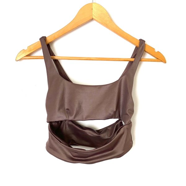 Alo Yoga Bronze Split Sports Bra- Size S on Sale