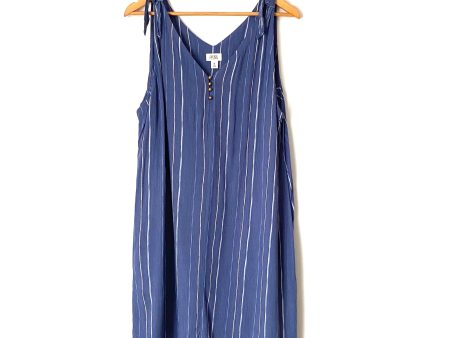 A New Approach Blue Strap Knotted Strap Dress- Size XL Online now