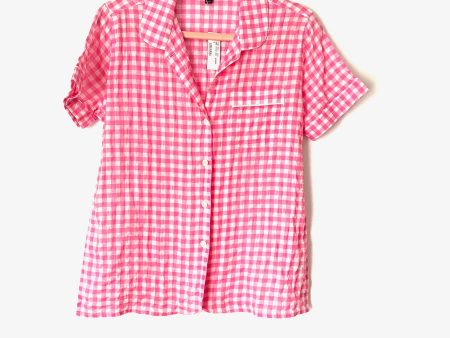 J. Crew Pink Gingham Pajama Shirt NWT- Size S (we have matching shorts) For Discount