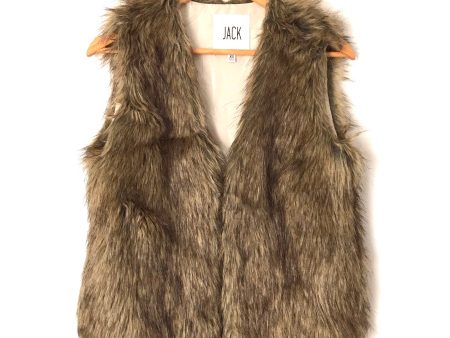 Jack by BB Dakota Brown Faux Fur Vest- Size XS Cheap