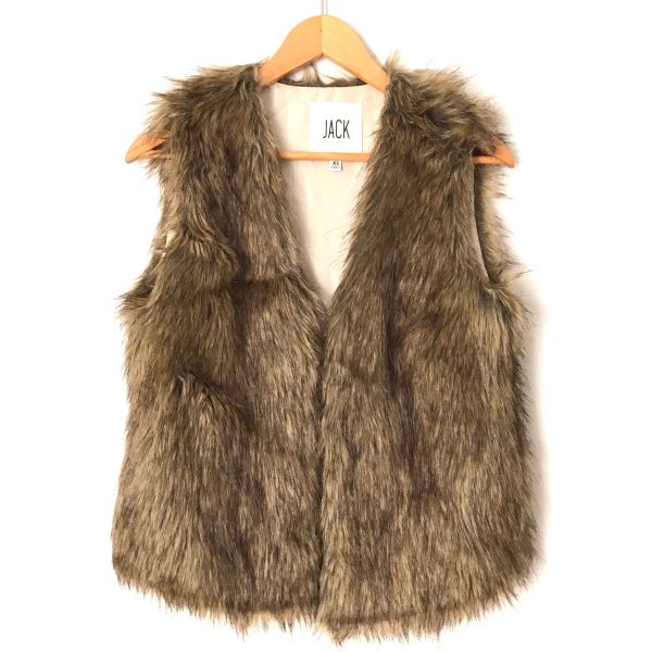 Jack by BB Dakota Brown Faux Fur Vest- Size XS Cheap