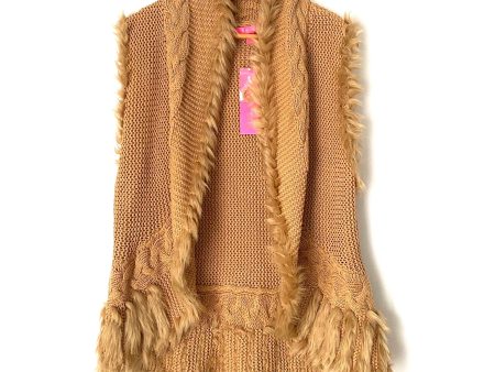 Lilly Pulitzer “Torini” Faux Fur Sweater Vest NWT- Size XL For Sale