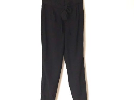 Express Black High Rise Paperbag Ankle Pants- Size 2R (Inseam 26.5”) Online now