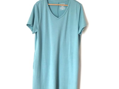 Time & Tru Blue V Neck T Shirt Dress- Size XL Online Sale