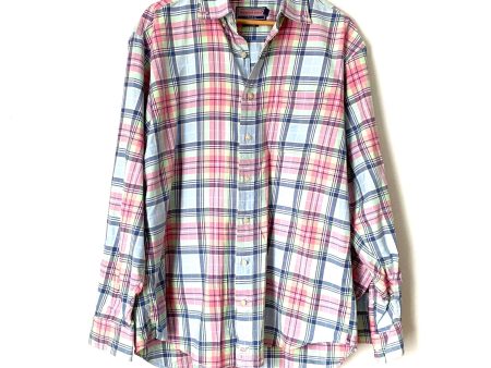 Vineyard Vine Green Pink Blue “Murray” Button Down Shirt- Size L on Sale