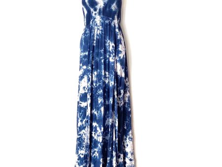 Aakaa Blue Tie Dye Maxi Dress- Size L Online now