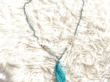 No Brand Turquoise Beaded Tassel Necklace Sale