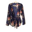 Shein Navy Floral Kimono- Size L Online