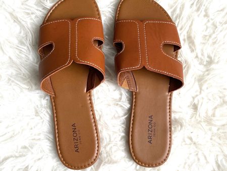 Arizona Brown Slide On Sandal- Size 11 For Discount