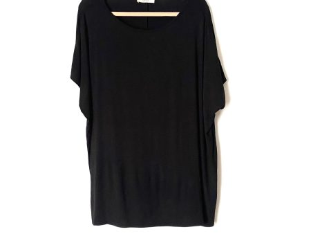 A.gain Black Short Sleeve Top- Size 1XL Online