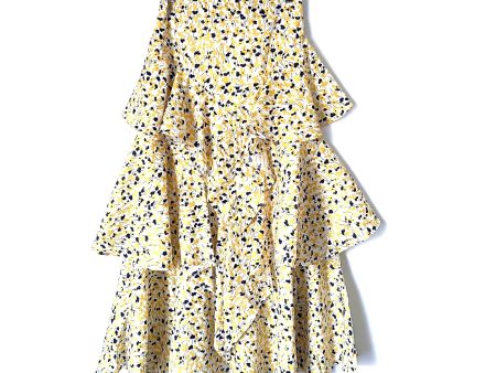 Chicwish Yellow Floral Ruffle Skirt NWT- Size ~S Cheap