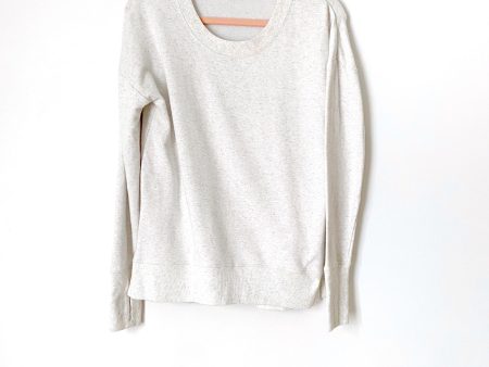 Athleta Heathered Grey Side Slit Sweatshirt - Size XS Fashion