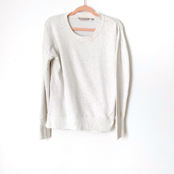 Athleta Heathered Grey Side Slit Sweatshirt - Size XS Fashion