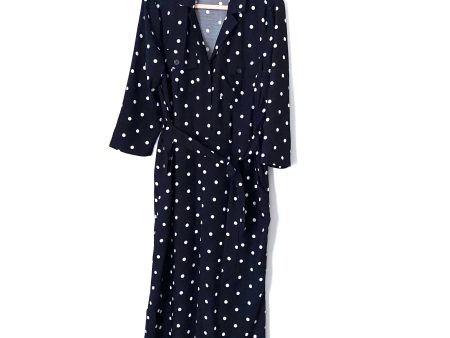 Scoop Black and White Polka Dot Wide Leg Jumpsuit- Size L (12-14) Cheap