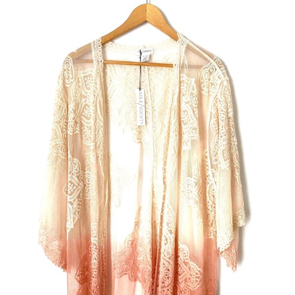 Sole Society Ombré Lace Kimono NWT- Size OS Discount