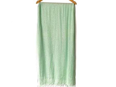 No Brand Mint Green Metallic Scarf Online