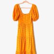 ASOS Orange Eyelet Puff Sleeve Dress NWT- Size 0 (no slip or underlay) Hot on Sale