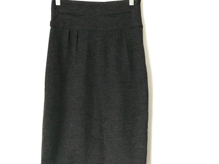 Jenny Han Heathered Grey Faux Front Pocket Functioning Button Up Back Skirt- Size XS Hot on Sale