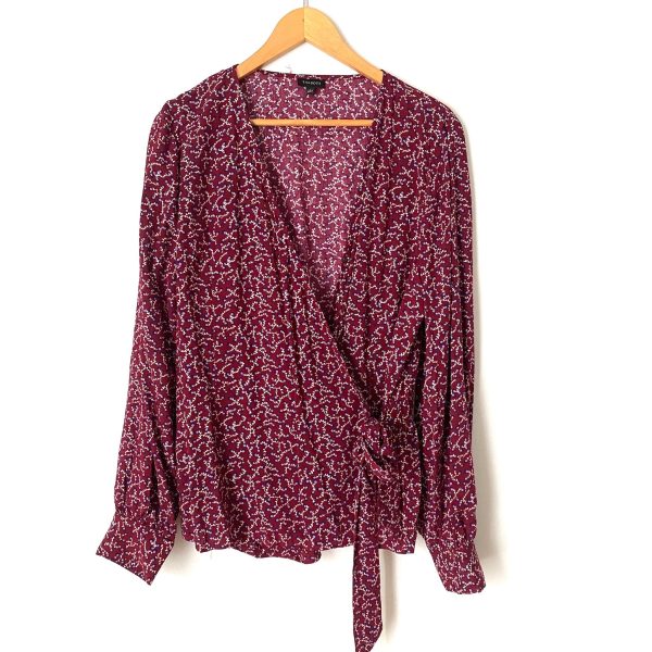 Talbots “Curly Rose” Wrap Top- Size L For Sale