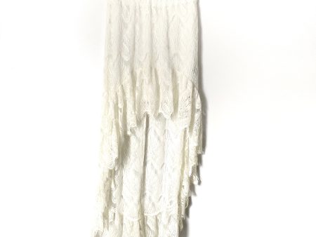 Black Brand White Lace High Low Skirt- Size S on Sale