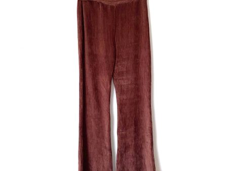 Molly Green Brown Ribbed Velvet Flare Pants- Size L (Inseam 29.5”) Online Sale