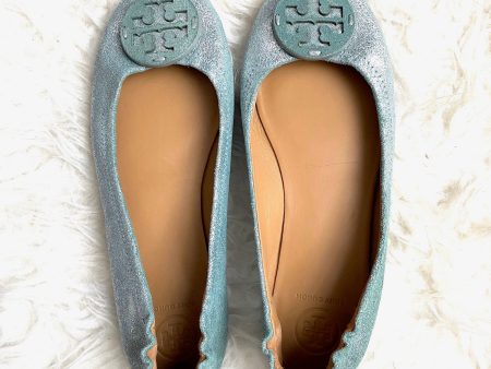 Tory Burch Glitter Blue Ballet Flats -Size 7 For Discount