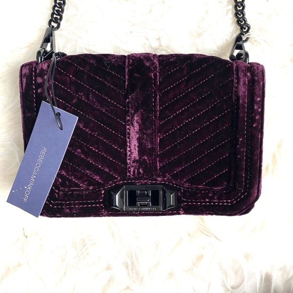 Rebecca Minkoff Dark Cherry Chevron Quilted Small Crossbody NWT Sale