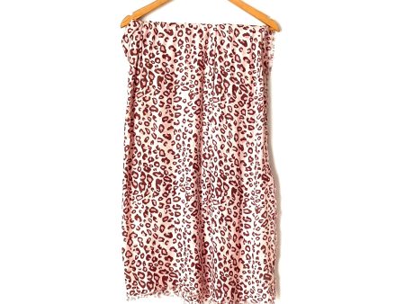 Sole Society Pink Animal Print Scarf Online Sale