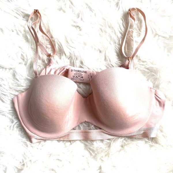 THIRDLOVE Blush Pink 24 7 Cotton T-Shirt Bra- Size 36B Online Sale