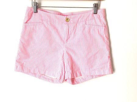 Lilly Pulitzer Pink Striped Shorts- Size 00 Discount