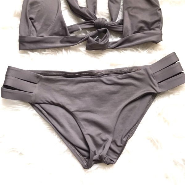 Vitamin A Olive Triple Strap Bikini Bottoms- Size S (BOTTOMS ONLY) Online