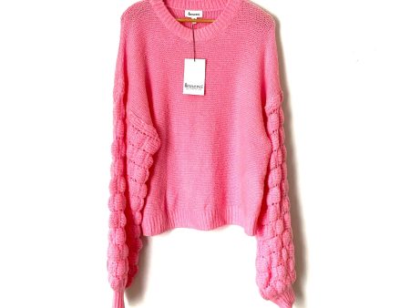 &Merci Pink Sleeve Detail Knit Sweater NWT- Size S Online now