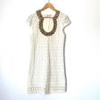 Trina Turk White Lace Dress with Studded Neck Trim- Size 12 Online Sale