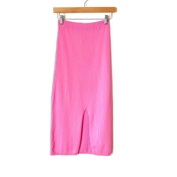 Free People Pink Ribbed Sweater Midi Skirt NWT- Size S Online now